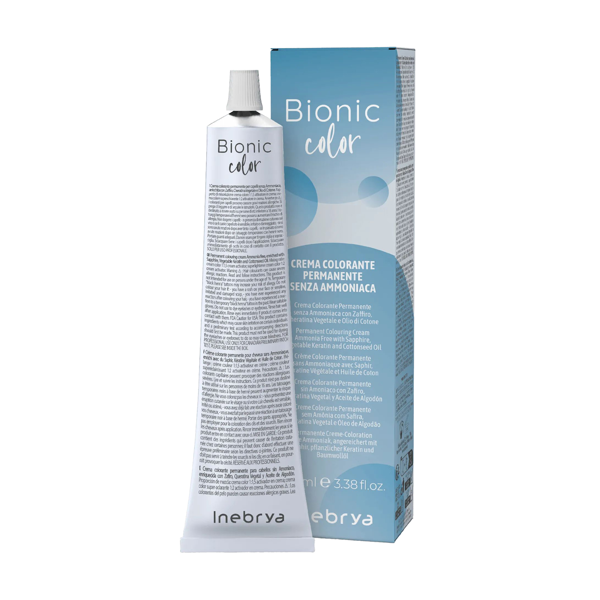 Напівперманентна крем-фарба для волосся Inebrya Bionic Color 10/0 Blonde Platinum, 100 мл